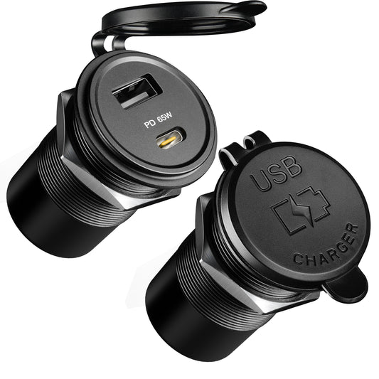 83W 12V USB Socket 65W PD3.0, 18W QC3.0