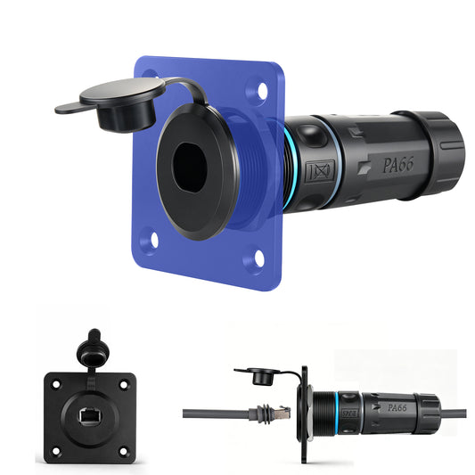 IP68 Waterproof RJ45 Bulkhead Connector for Starlink Gen 3/Gen 4