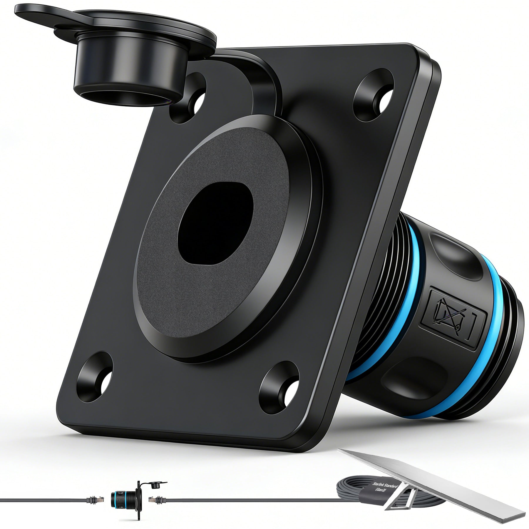 Waterproof Pass Through RJ45 Wall Socket for Starlink Gen3