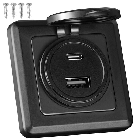 RV USB Outlet 12V Wall Mount 48W