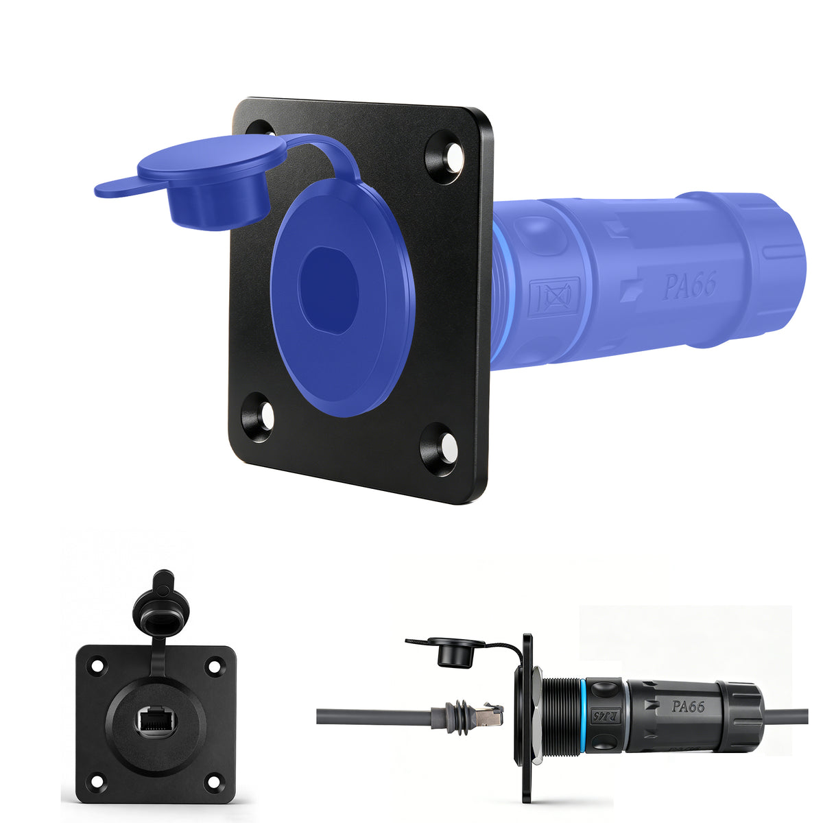 IP68 Waterproof RJ45 Bulkhead Connector for Starlink Gen 3/Gen 4