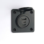 3 Port 68W Aluminum 12V USB C Outlet, Dual USB-C and USB-A