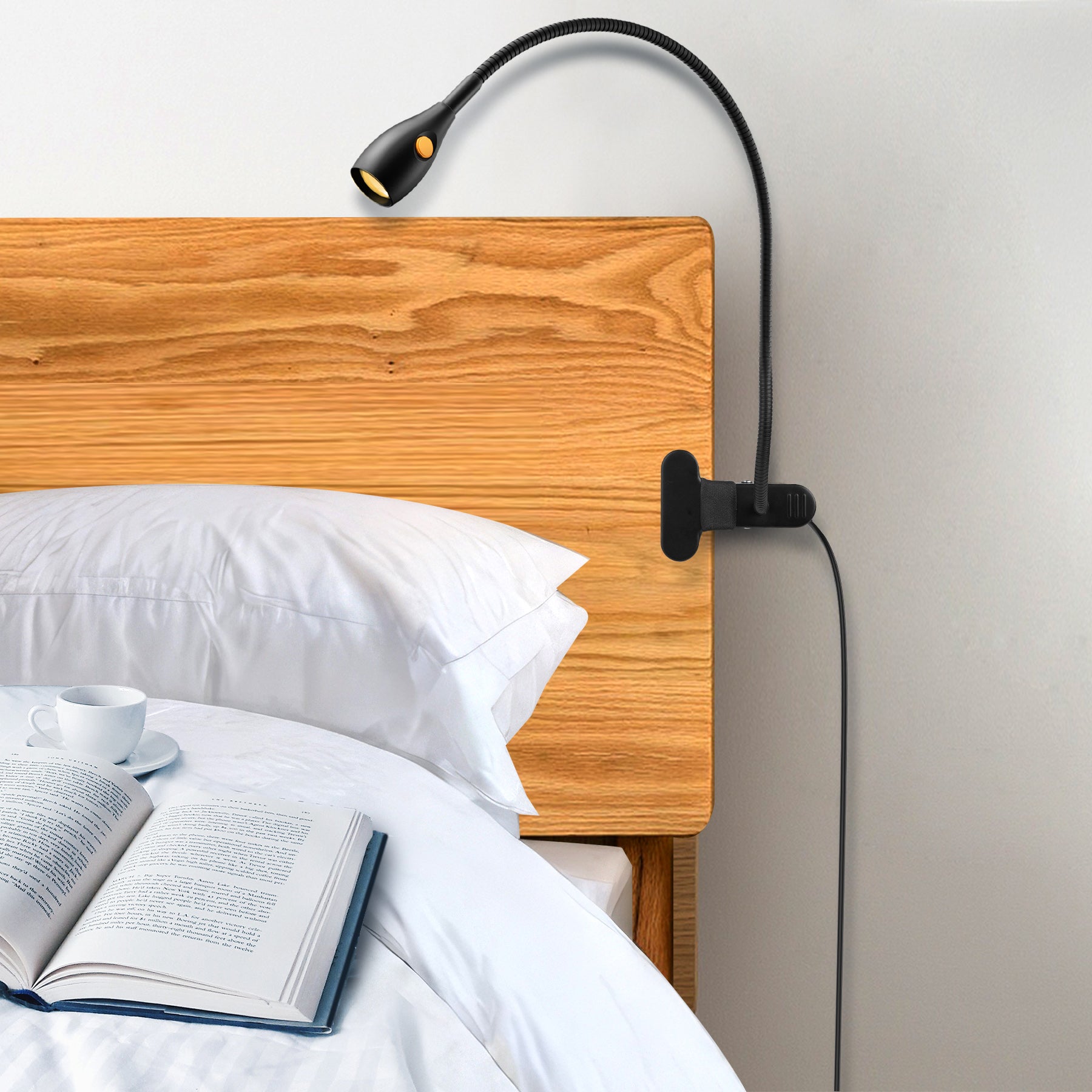 Reading Light for Clip on Lamp Bed Headboard