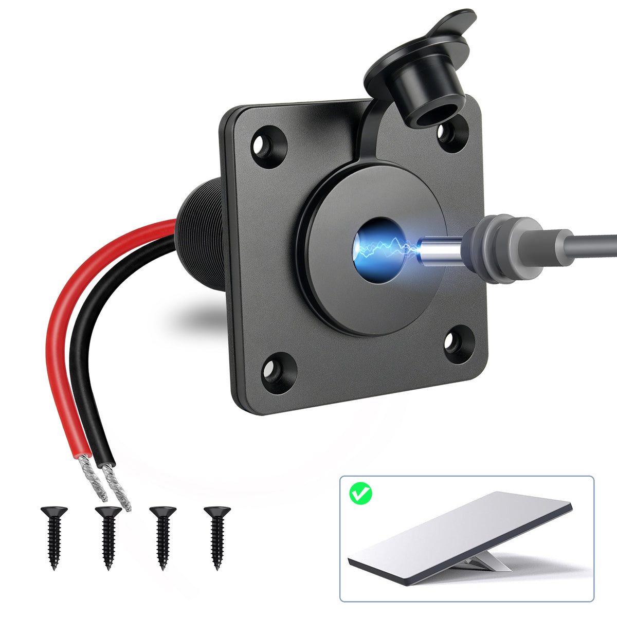 30V Bulkhead Fitting Power Supply for Starlink Mini, Step Up Converter DC 10-28V Boost to 30V