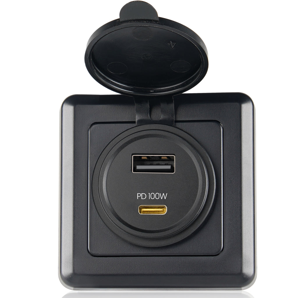118W RV USB Outlet 100W PD & 18W USB-A Dual Port Power Socket