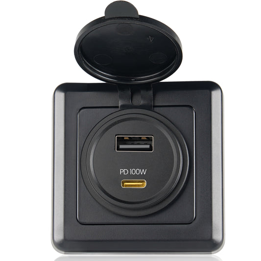 118W RV USB Outlet 100W PD & 18W USB-A Dual Port Power Socket