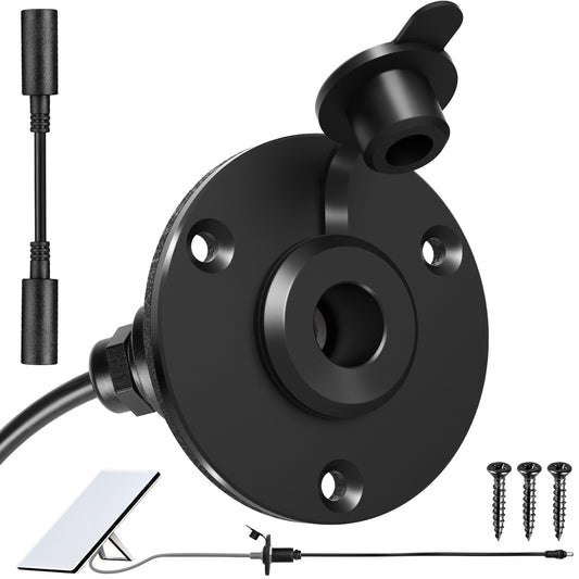 DC Female Power Socket, Aluminum Wall Pass Through Kit for Starlink Mini