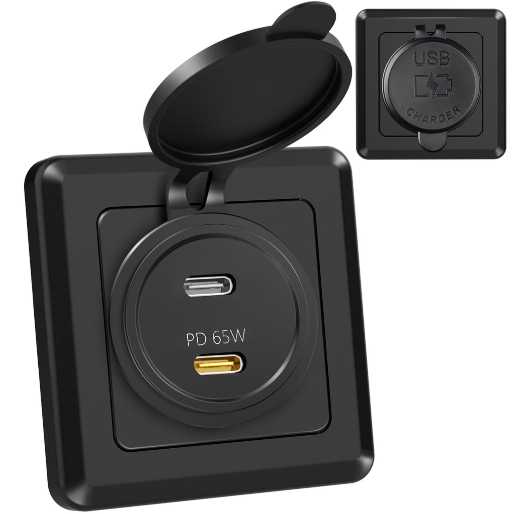 Usbc Rv 12V USB-C Outlet, 85W RV Dual USB Socket (65W + 20W) – RVSPARK