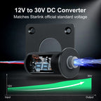 30V Bulkhead Fitting Power Supply for Starlink Mini, Step Up Converter DC 10-28V Boost to 30V