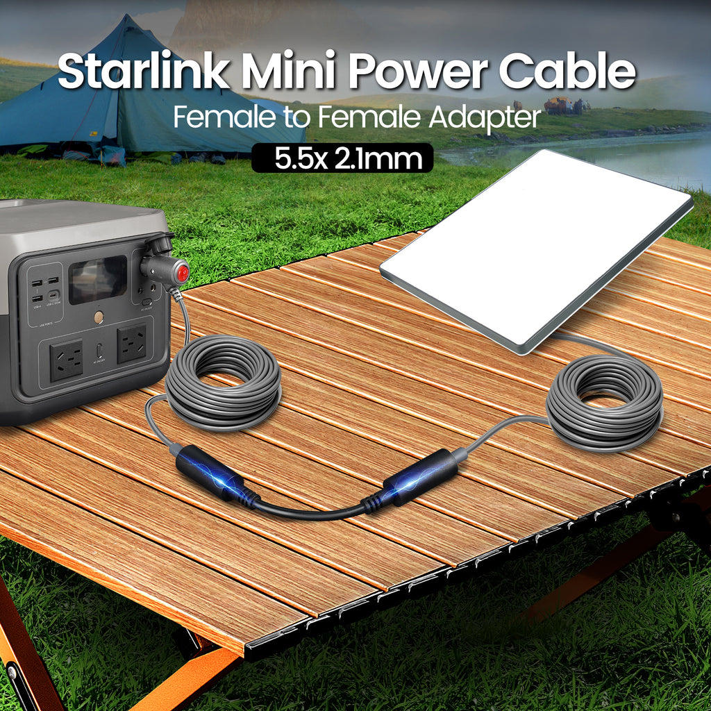 DC Female to Female Adapter for Starlink Mini Power Cord