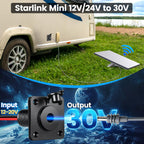 30V Bulkhead Fitting Power Supply for Starlink Mini, Step Up Converter DC 10-28V Boost to 30V