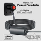 DC 12V to 30V Converter for Starlink 12V Adapter with Cigarette Lighter Plug