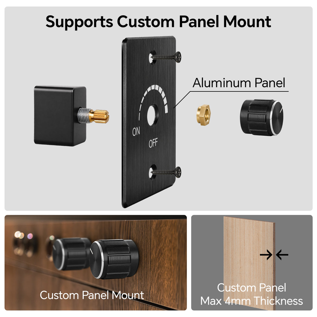 12V Dimmer Switch PWM LED Rotary Knob 5A