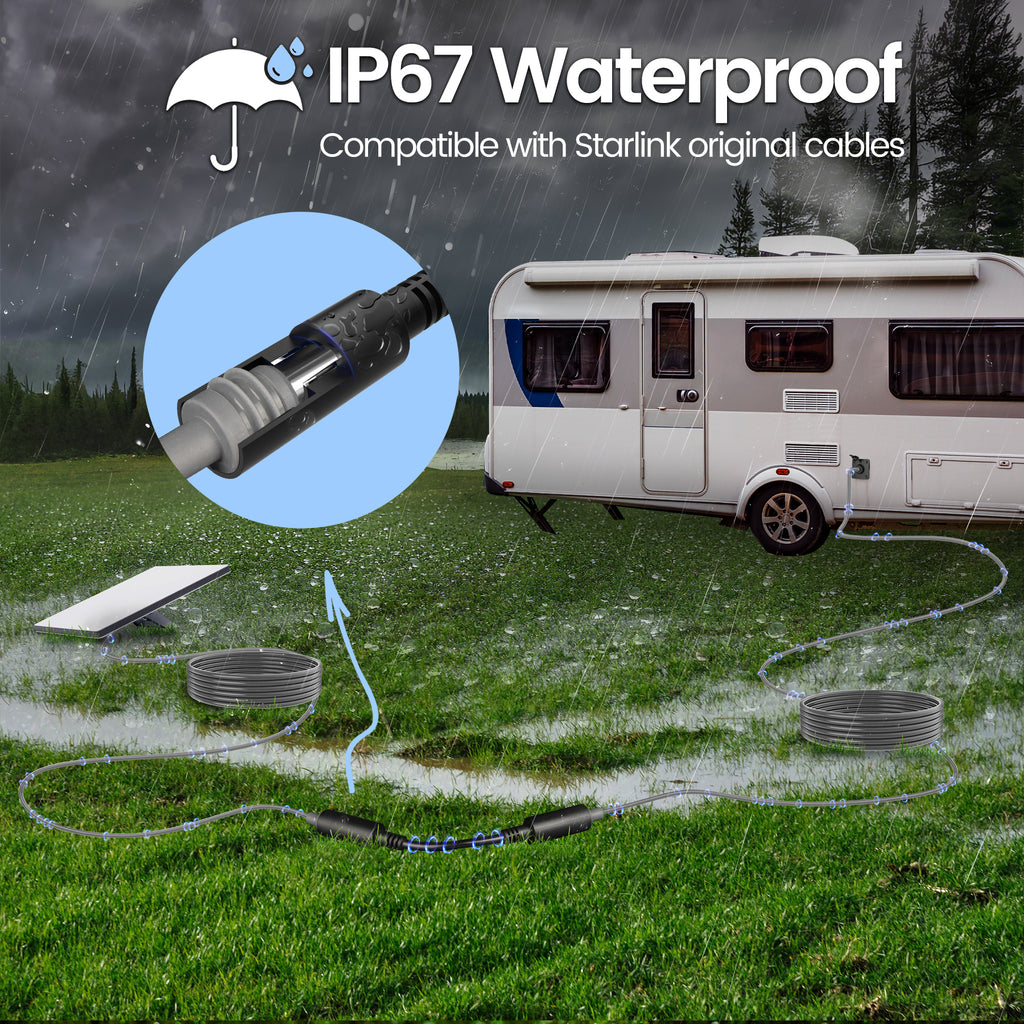 DC Female to Female Adapter for Starlink Mini Power Cord