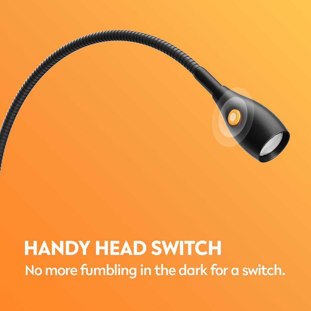 Reading Light for Clip on Lamp Bed Headboard