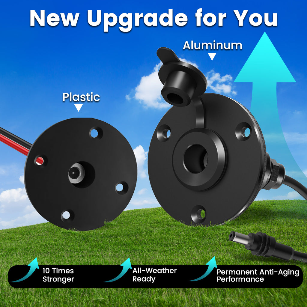 DC Female Power Socket, Aluminum Wall Pass Through Kit for Starlink Mini