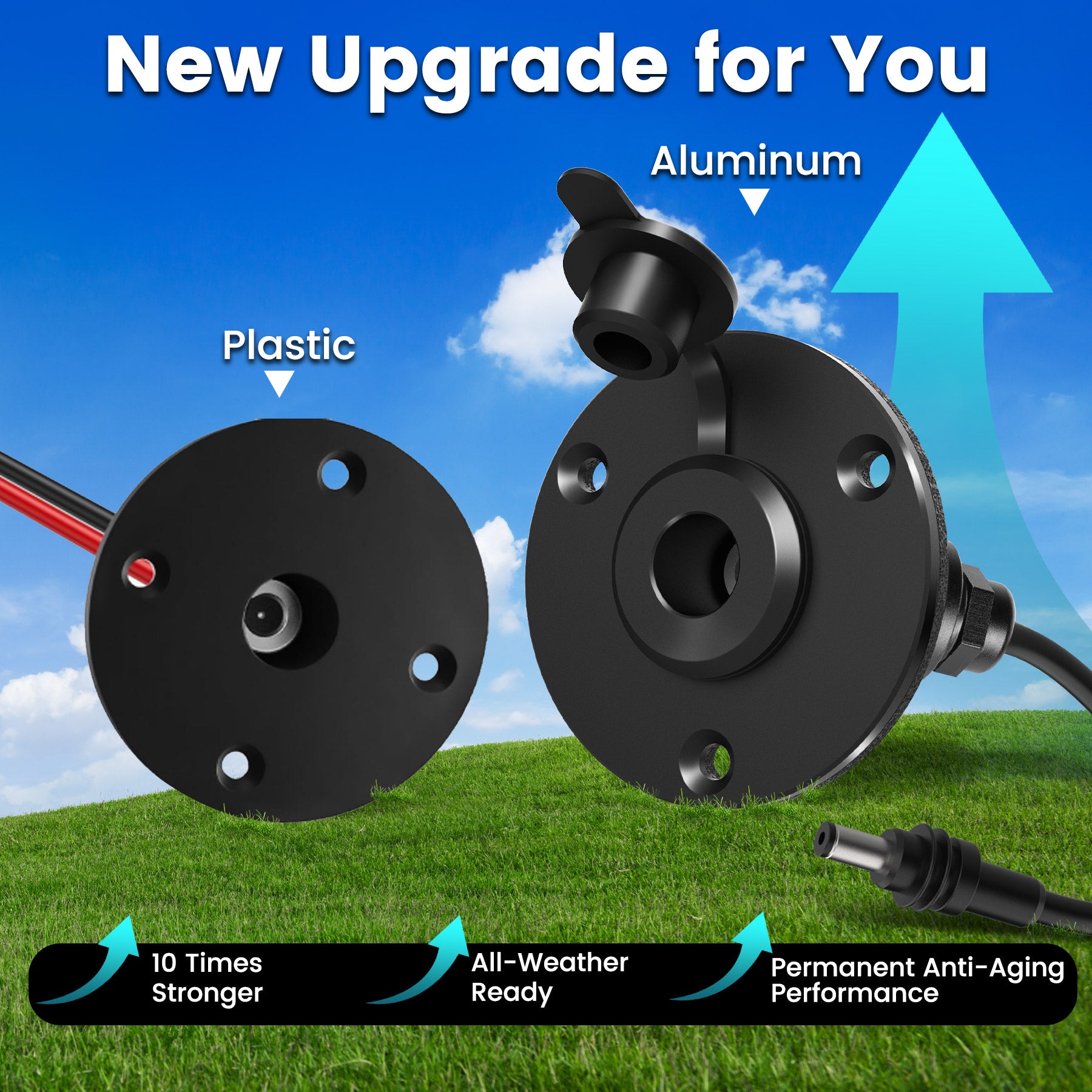 DC Female Power Socket, Aluminum Wall Pass Through Kit for Starlink Mini