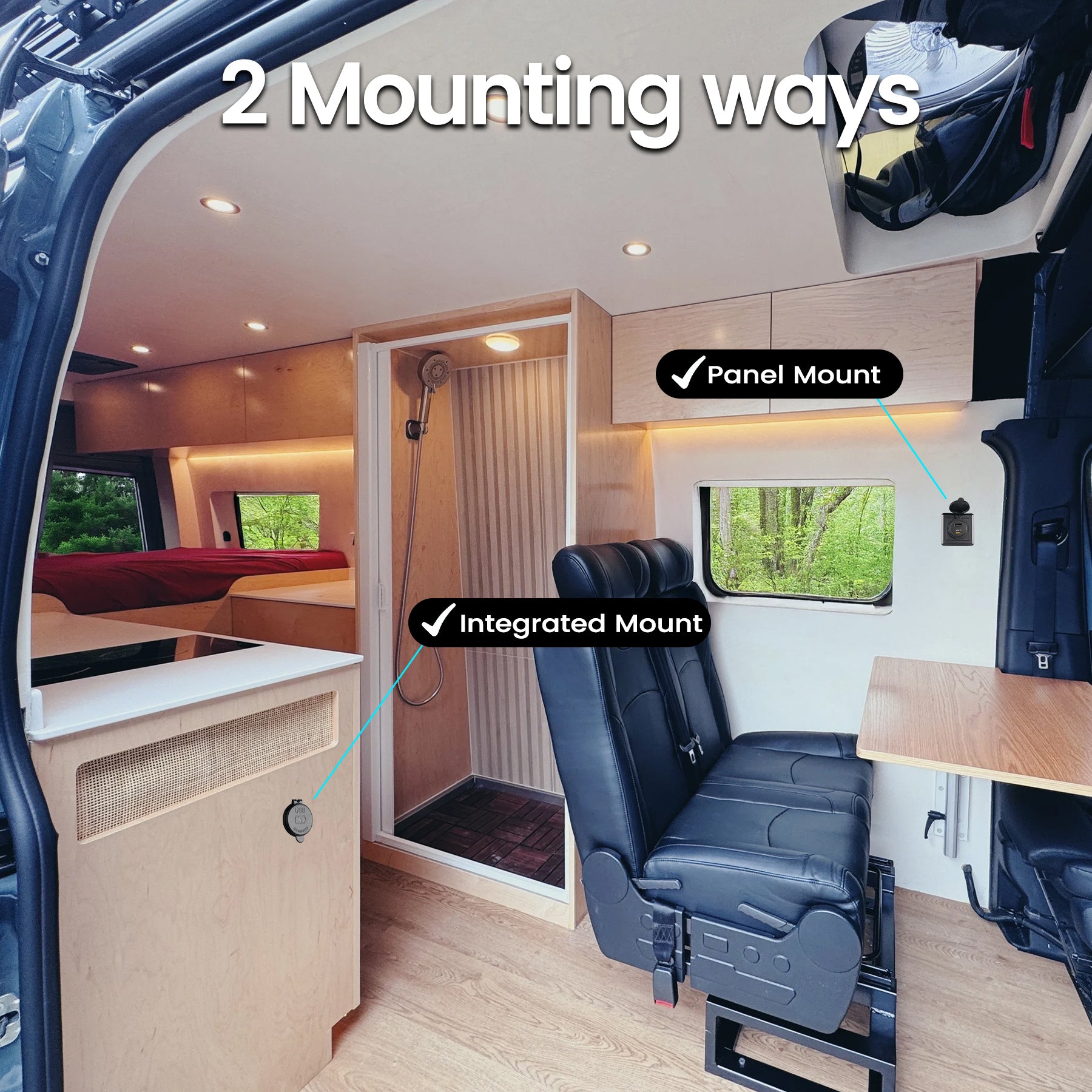 118W RV USB Outlet 100W PD & 18W USB-A Dual Port Power Socket