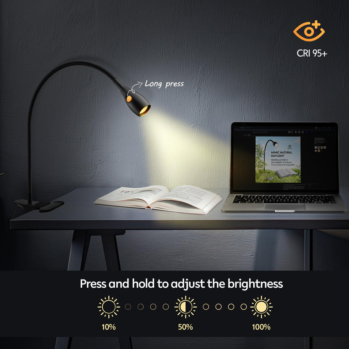 Reading Light for Clip on Lamp Bed Headboard