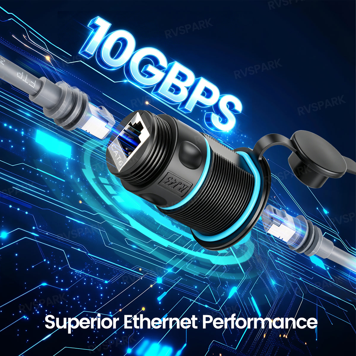 IP68 Waterproof RJ45 Bulkhead Connector for Starlink Gen 3/Gen 4