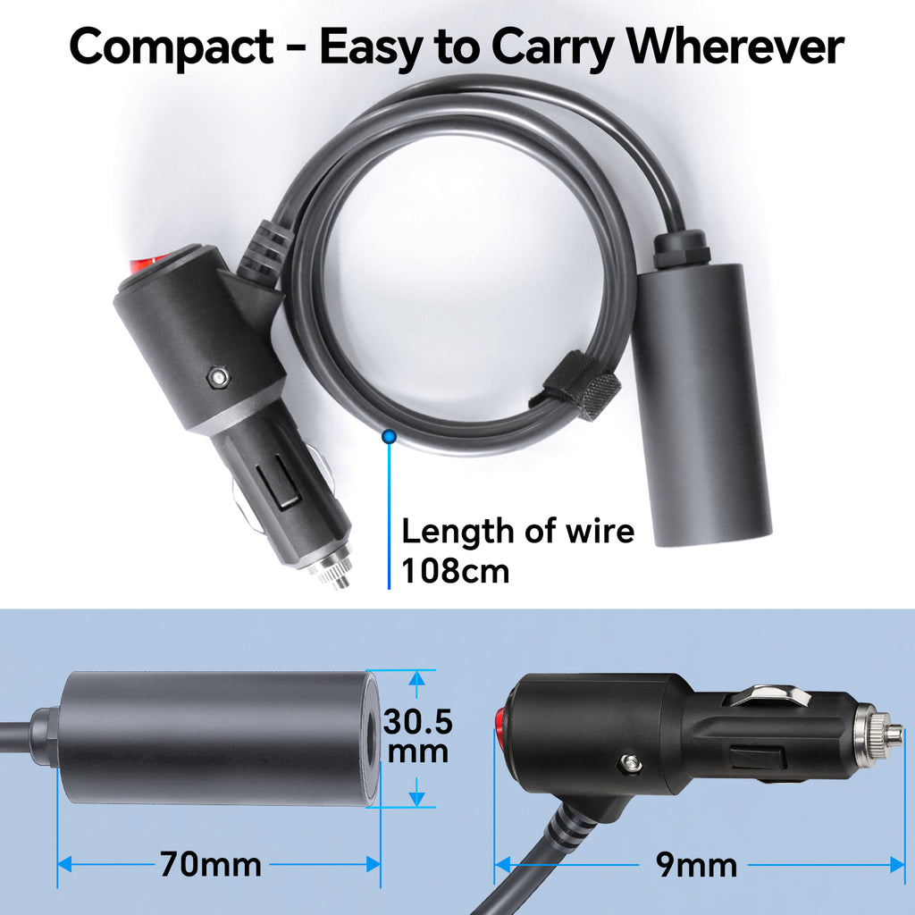 DC 12V to 30V Converter for Starlink 12V Adapter with Cigarette Lighter Plug