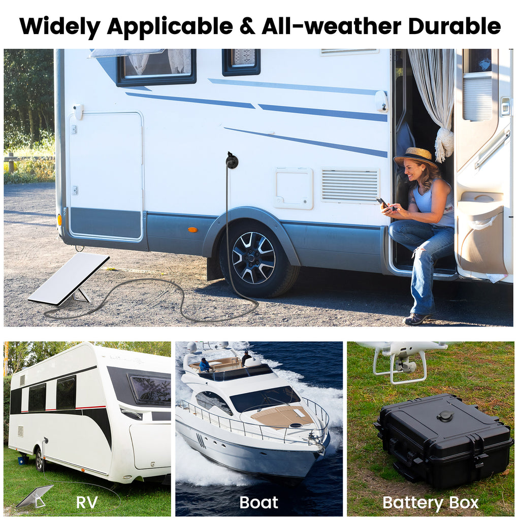 DC Female Power Socket, Aluminum Wall Pass Through Kit for Starlink Mini