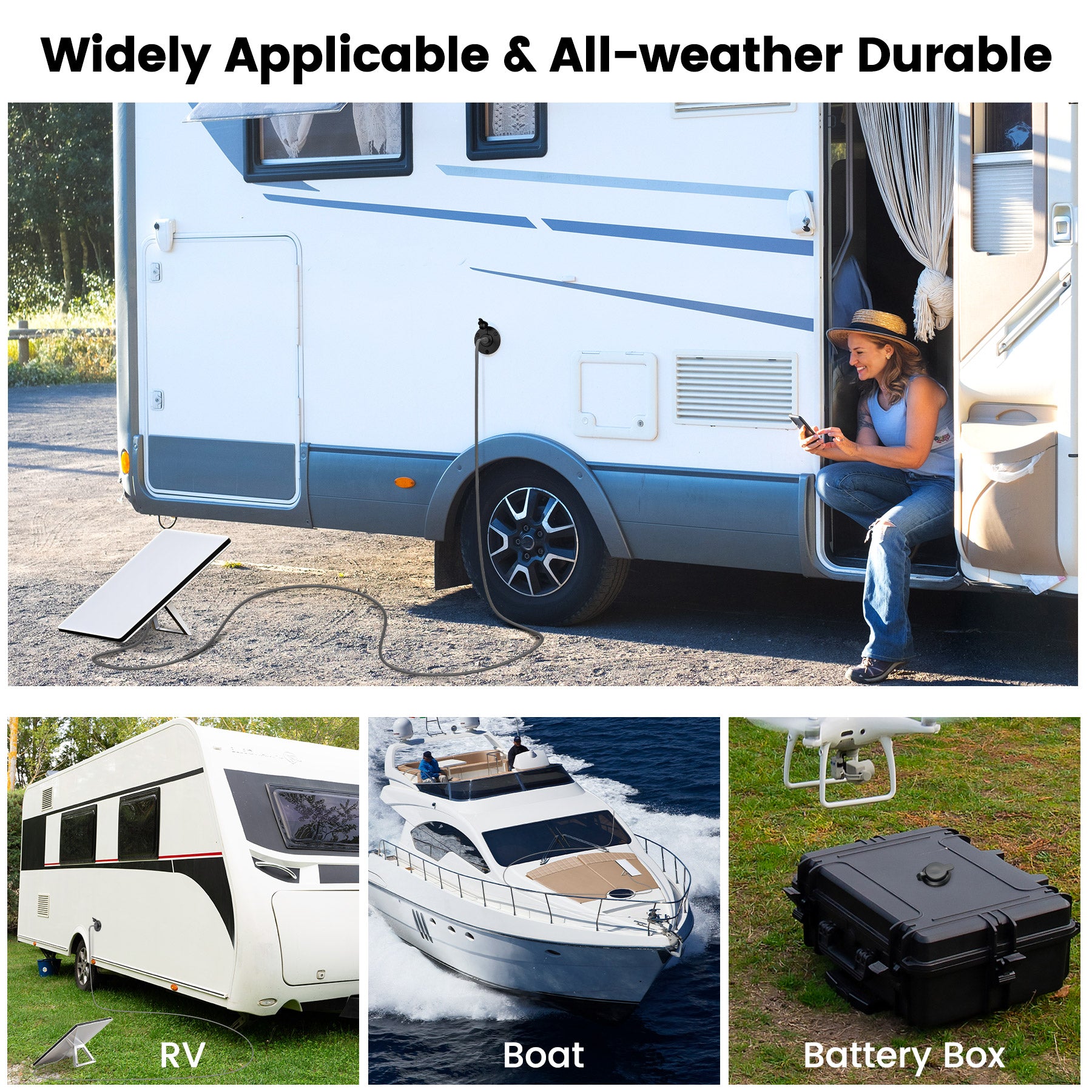 DC Female Power Socket, Aluminum Wall Pass Through Kit for Starlink Mini