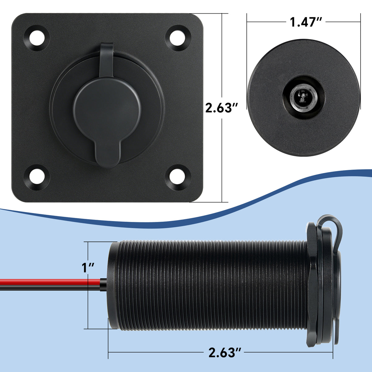 30V Bulkhead Fitting Power Supply for Starlink Mini, Step Up Converter DC 10-28V Boost to 30V