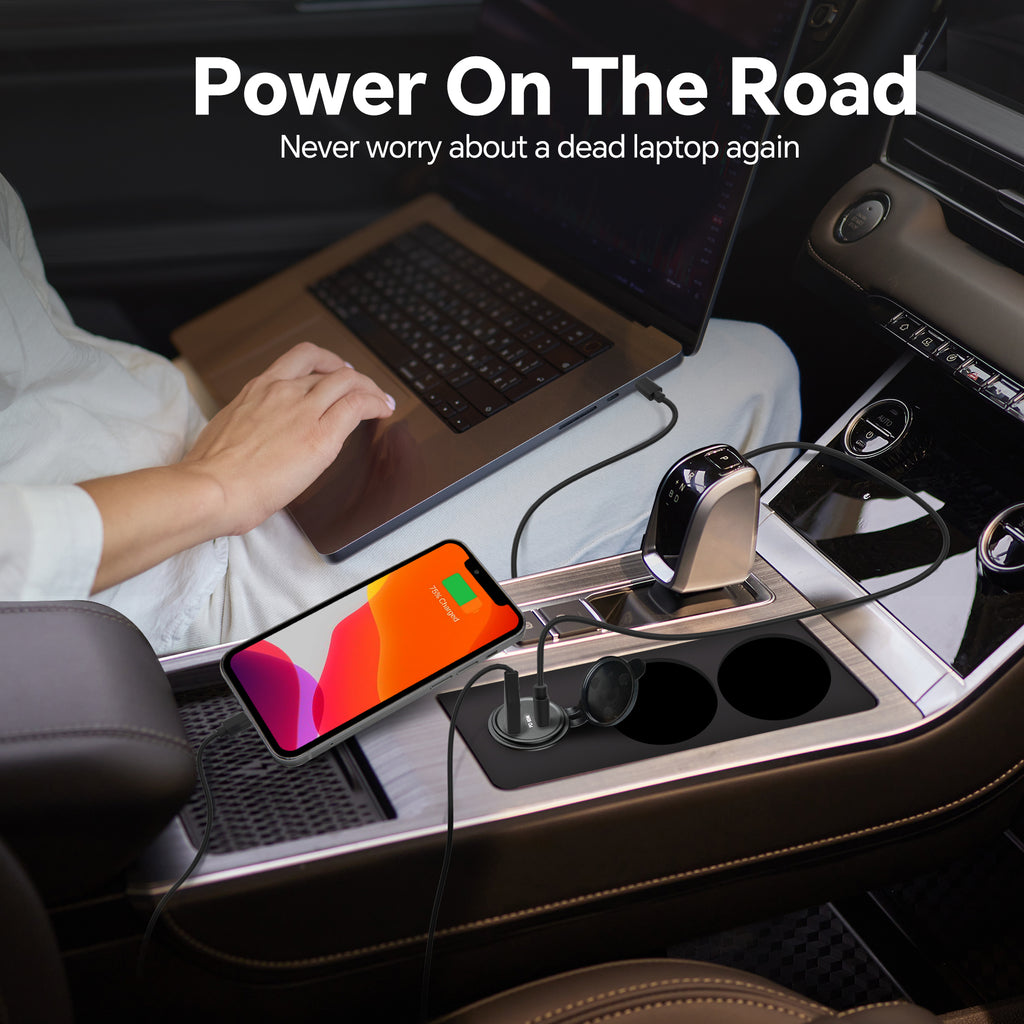 83W 12V USB Socket 65W PD3.0, 18W QC3.0