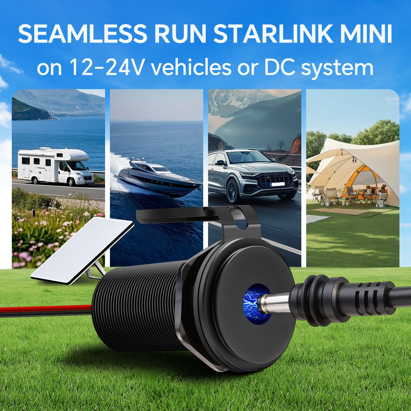 12V Adapter Recessed Mount for Starlink Mini 12V Adapter